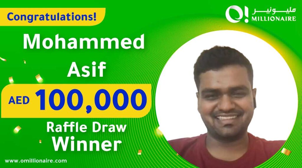 Mohammed Asif’s Life Changed Completely After Winning AED 100,000 in the Raffle Draw